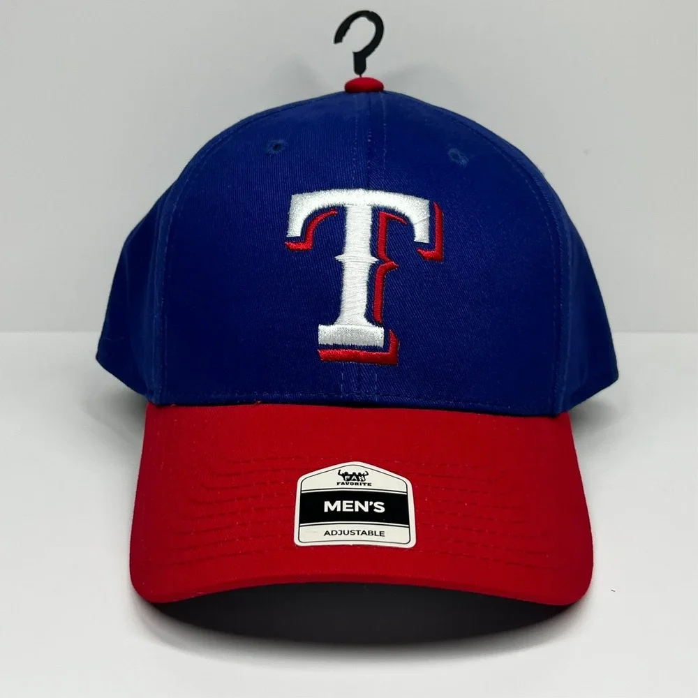Texas Rangers Hat Fan Favorite MVP Two Tone Blue Red Adjustable Cap MLB